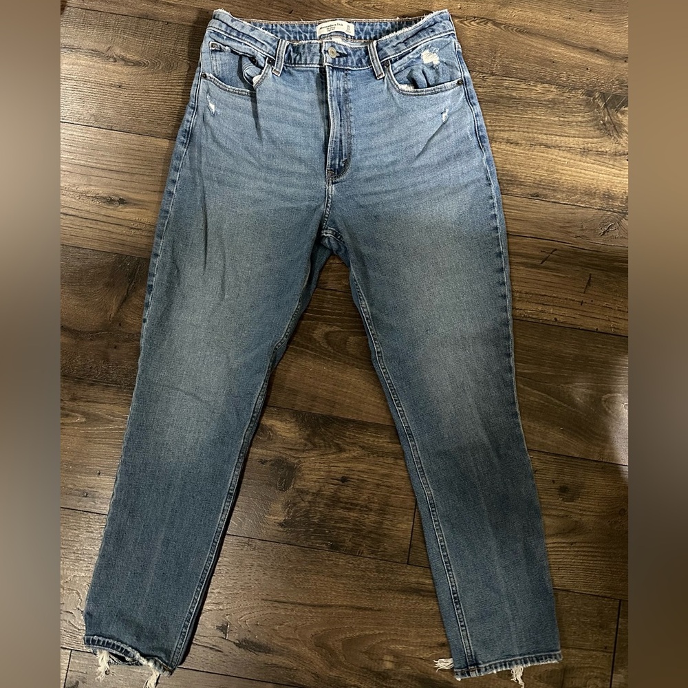 Abercrombie & Fitch Women's Skinny Jeans - Medium Wash Curve Love Size 10R